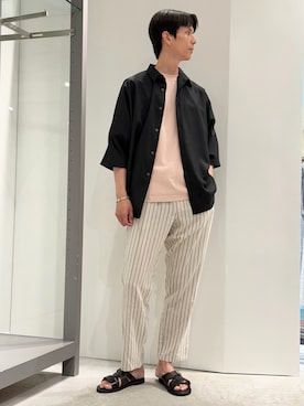 「ABAHOUSE GRAY（アバハウスグレイ）のアイテム」を使った、BJさん（メンズ・178cm）の夏コーディネート