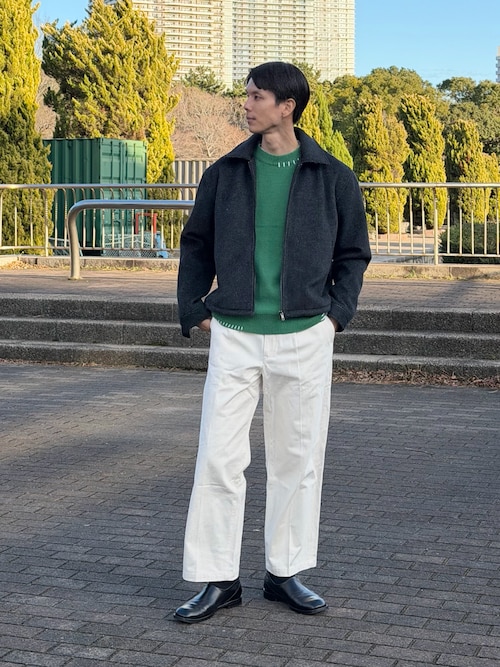 ABAHOUSE（アバハウス） パンツ 1タック コットン ワイドトラウザーズ