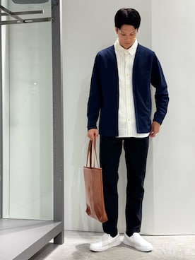 「アイテム（カーディガン/ボレロ）」を使った、BJさん（メンズ・178cm）の秋コーディネート
