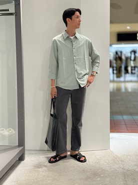 「レザートート」｜BJさん（メンズ・178cm）の夏コーディネート