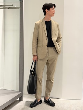 「アイテム（セットアップ）」を使った、BJさん（メンズ・178cm）の夏コーディネート