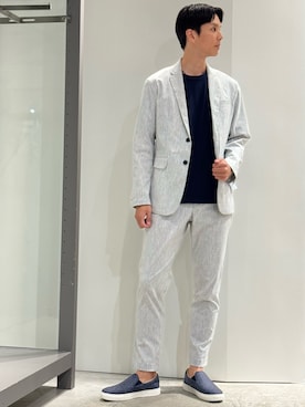 「アイテム（セットアップ）」を使った、BJさん（メンズ・178cm）の夏コーディネート