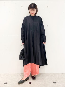 「スクエアトゥ」｜「アイテム（シャツワンピース）」を使った、MAMIさん（レディース・156cm）の夏コーディネート