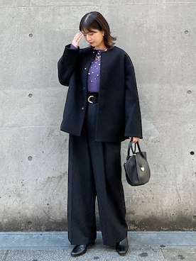 「マイベストコーデ2022」｜「アイテム（その他アウター）」を使った、MAMIさん（レディース・156cm）の冬コーディネート
