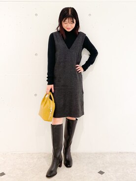 「ミニジャンスカ」｜MAMIさん（レディース・156cm）の秋コーディネート