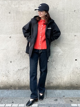 「GERRY（ジェリー）のアイテム（マウンテンパーカー）」を使った、MAMIさん（レディース・156cm）の春コーディネート