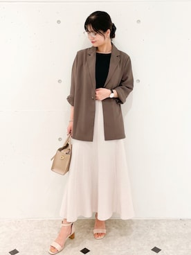 「COOLなこのコが仲間入り」｜「アイテム（ジャケット/アウター）」を使った、MAMIさん（レディース・156cm）の夏コーディネート