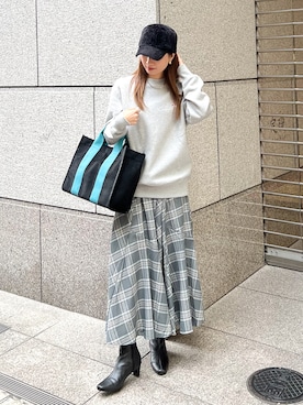 「マイベストコーデ2022」｜「アイテム（キャップ）」を使った、MAMIさん（レディース・156cm）の冬コーディネート