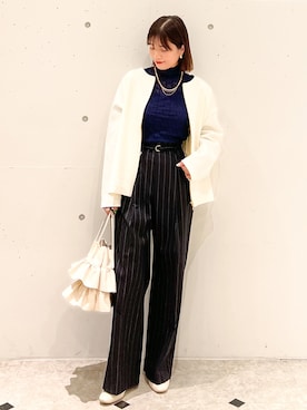 「ほめられ本命コーデ」｜「アイテム（ブルゾン）」を使った、MAMIさん（レディース・156cm）の冬コーディネート