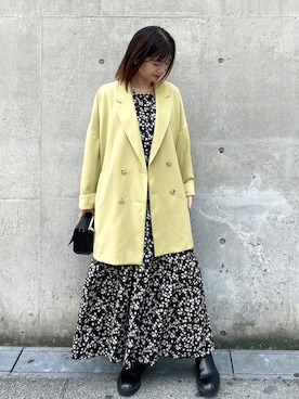 「オーバーサイズジャケット」｜MAMIさん（レディース・156cm）の秋コーディネート