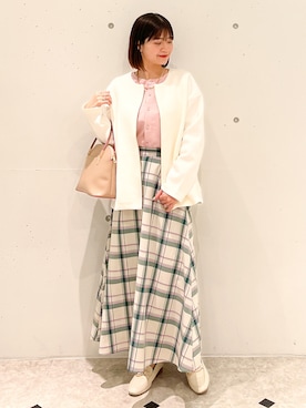 「ほめられ本命コーデ」｜「アイテム（ブルゾン）」を使った、MAMIさん（レディース・156cm）の冬コーディネート