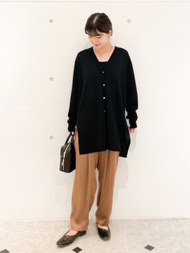 「サテンパンツ」｜「アイテム（その他シューズ）」を使った、MAMIさん（レディース・156cm）の夏コーディネート