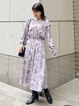 「マイベストコーデ2022」｜「アイテム（ワンピース/ドレス）」を使った、MAMIさん（レディース・156cm）の冬コーディネート
