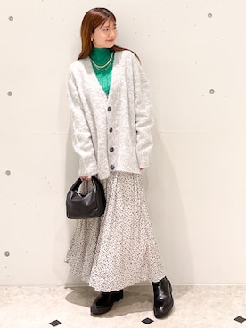 「マイベストコーデ2022」｜「アイテム（Tシャツ/カットソー）」を使った、MAMIさん（レディース・156cm）の冬コーディネート