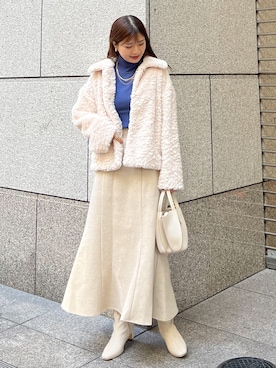 「マイベストコーデ2022」｜「アイテム（ブルゾン）」を使った、MAMIさん（レディース・156cm）の冬コーディネート
