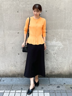 「ROPE' PICNIC（ロペピクニック）のバニティショルダーバッグ（ショルダーバッグ）」を使った、MAMIさん（レディース・156cm）の秋コーディネート