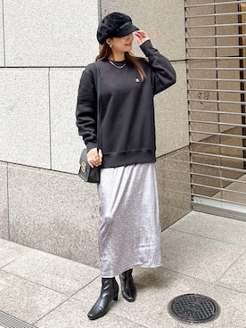 「マイベストコーデ2022」｜「アイテム（キャスケット）」を使った、MAMIさん（レディース・156cm）の冬コーディネート