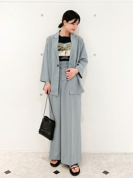「COOLなこのコが仲間入り」｜「アイテム（ジャケット/アウター）」を使った、MAMIさん（レディース・156cm）の夏コーディネート