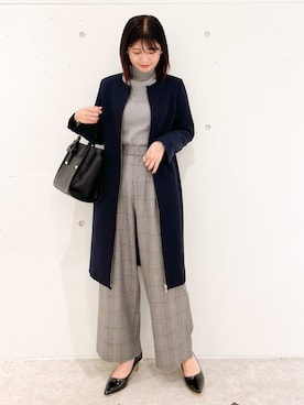 「お仕事スタイル」｜「アイテム（ワンピース/ドレス）」を使った、MAMIさん（レディース・156cm）の秋コーディネート