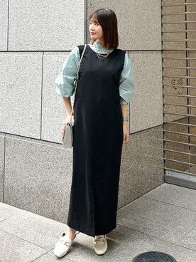 「春服デビュー宣言」｜「アイテム（ジャンパースカート）」を使った、MAMIさん（レディース・156cm）の春コーディネート