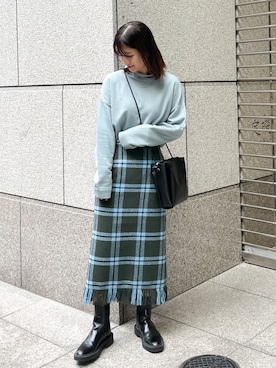「チェック柄に恋してる」｜「アイテム（その他トップス）」を使った、MAMIさん（レディース・156cm）の秋コーディネート