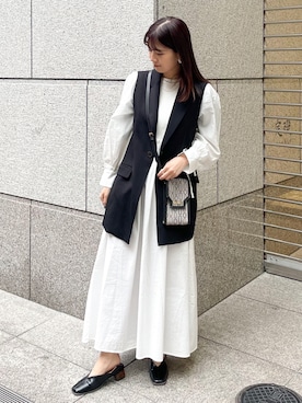 「バブーシュ」｜「アイテム（ジャケット/アウター）」を使った、MAMIさん（レディース・156cm）の春コーディネート