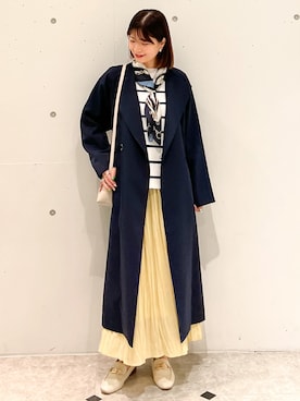 「マリン」｜「アイテム（ジャケット/アウター）」を使った、MAMIさん（レディース・156cm）の春コーディネート