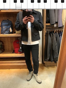 「マルジェラ」｜「アイテム（ブルゾン）」を使った、相互フォローtakeshi1021さん（メンズ・173cm）の冬コーディネート