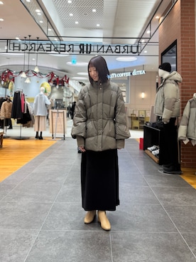 「URBAN RESEARCH（アーバンリサーチ）のアイテム（ダウンジャケット/コート）」を使った、suzukoさん（レディース・152cm）の冬コーディネート