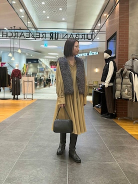 「骨格ウェーブ」｜「アイテム（その他アウター）」を使った、suzukoさん（レディース・152cm）の秋コーディネート