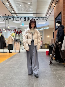 「URBAN RESEARCH（アーバンリサーチ）のアイテム（ダウンジャケット/コート）」を使った、suzukoさん（レディース・152cm）の冬コーディネート