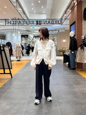 「URBAN RESEARCH（アーバンリサーチ）のアイテム（ブルゾン）」を使った、suzukoさん（レディース・152cm）の春コーディネート