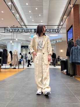 「URBAN RESEARCH（アーバンリサーチ）のアイテム（テーラードジャケット）」を使った、suzukoさん（レディース・152cm）の春コーディネート