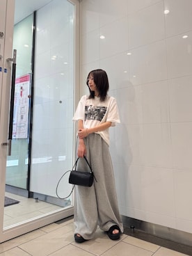 「NIKE（ナイキ）のNIKE　エアマックスアイラサンダル（サンダル、ブラック系）」を使った、suzukoさん（レディース・152cm）の夏コーディネート