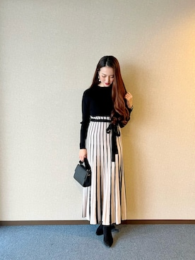 「MERCURYDUO（マーキュリーデュオ）のアイテム（ワンピース）」を使った、me11coさん（レディース・164cm）の春コーディネート