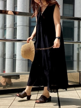 「RAY CASSIN（レイカズン）のアイテム（帽子）」を使った、Raycassin_officialさん（レディース・155cm）の夏コーディネート