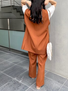 「RAY CASSIN（レイカズン）のアイテム（ベスト）」を使った、Raycassin_officialさん（レディース・155cm）の秋コーディネート