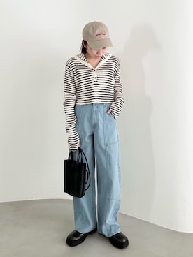 「RAY CASSIN（レイカズン）のアイテム（帽子）」を使った、Raycassin_officialさん（レディース・148cm）の冬コーディネート