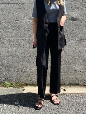 「RAY CASSIN（レイカズン）のアイテム（ベスト）」を使った、Raycassin_officialさん（レディース・155cm）の秋コーディネート