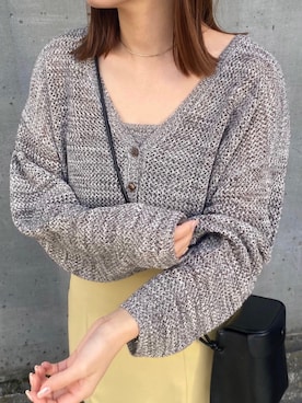 「ニットキャミソール」｜Raycassin_officialさん（レディース・155cm）の冬コーディネート