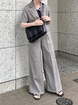 「RAY CASSIN（レイカズン）のアイテム（テーラードジャケット）」を使った、Raycassin_officialさん（レディース・155cm）の夏コーディネート