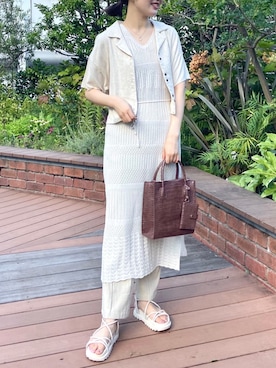 「RAY CASSIN（レイカズン）のアイテム（ワンピース/ドレス）」を使った、Raycassin_officialさん（レディース・164cm）の夏コーディネート