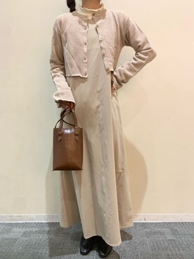 「ほめられ本命コーデ」｜「アイテム（ワンピース/ドレス）」を使った、Raycassin_officialさん（レディース・155cm）の冬コーディネート