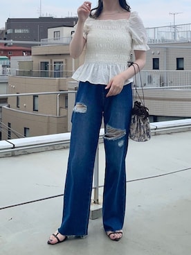 「RAY CASSIN（レイカズン）のアイテム（その他）」を使った、Raycassin_officialさん（レディース・155cm）の夏コーディネート