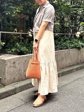 「ショート丈トップス」｜「アイテム（ワンピース/ドレス）」を使った、Raycassin_officialさん（レディース・155cm）の夏コーディネート
