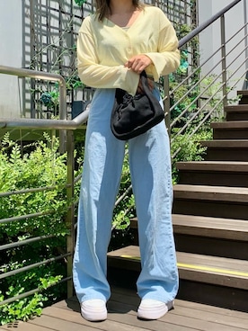 「RAY CASSIN（レイカズン）のアイテム（ハンドバッグ）」を使った、Raycassin_officialさん（レディース・155cm）の夏コーディネート