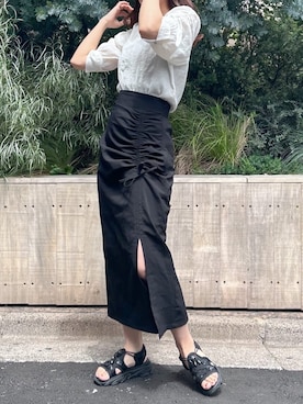 「RAY CASSIN（レイカズン）のアイテム（その他）」を使った、Raycassin_officialさん（レディース・155cm）の夏コーディネート