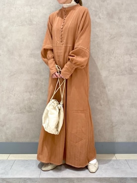 「シアーワンピース」｜「アイテム（バレエシューズ）」を使った、Raycassin_officialさん（レディース・152cm）の春コーディネート