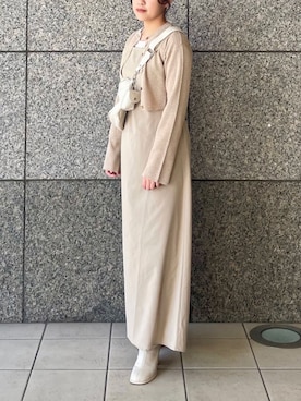 「ほめられ本命コーデ」｜「アイテム（ワンピース/ドレス）」を使った、Raycassin_officialさん（レディース・155cm）の冬コーディネート