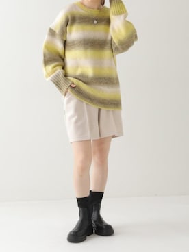 「RAY CASSIN（レイカズン）のアイテム（スラックス）」を使った、Raycassin_officialさん（レディース・155cm）の秋コーディネート